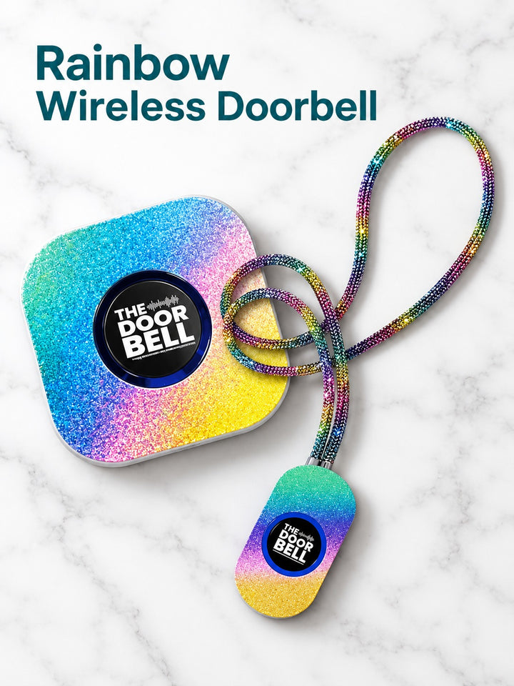 Rainbow Wireless Doorbell with Wearable Call Button