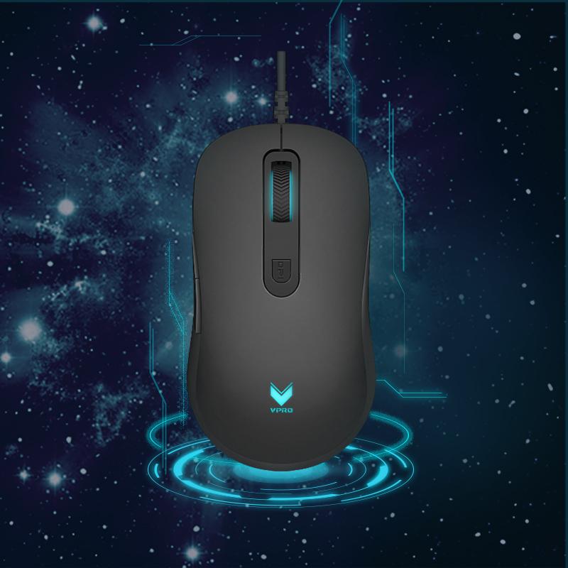 Wired Gaming Mouse with 3000 DPI and Glowing Scroll Wheel