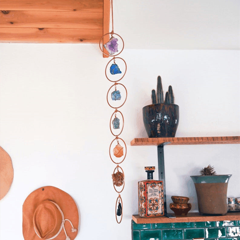 Raw Crystal Wall Decor for Boho Natural Wall Texture