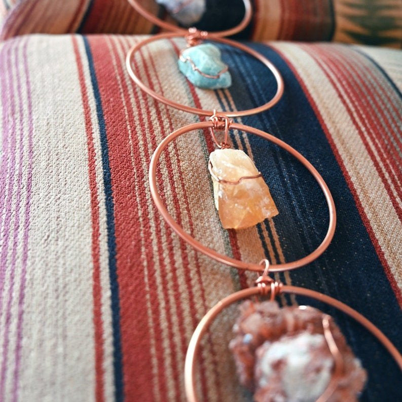 Raw Crystal Wall Decor for Boho Natural Wall Texture