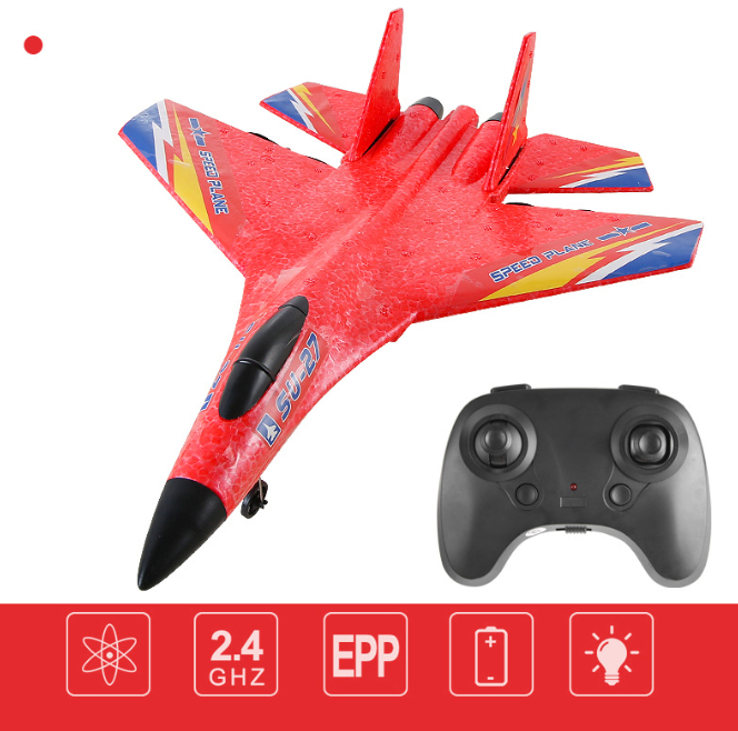 RC Airplane Toy With LED Lights for Day-Night Family Fun