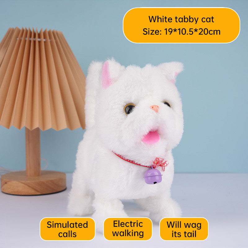 Interactive Walking Cat Toy With Sounds & Wagging Tail