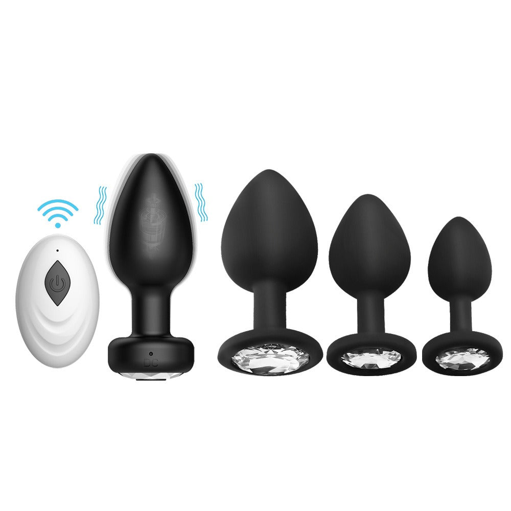 Rechargeable Anal Plug Set for Graduated Stimulation