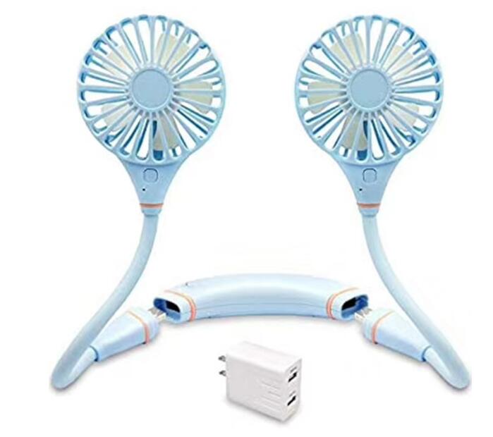 Rechargeable Hands-Free Neck Fan: 360° Airflow & 3 Speeds