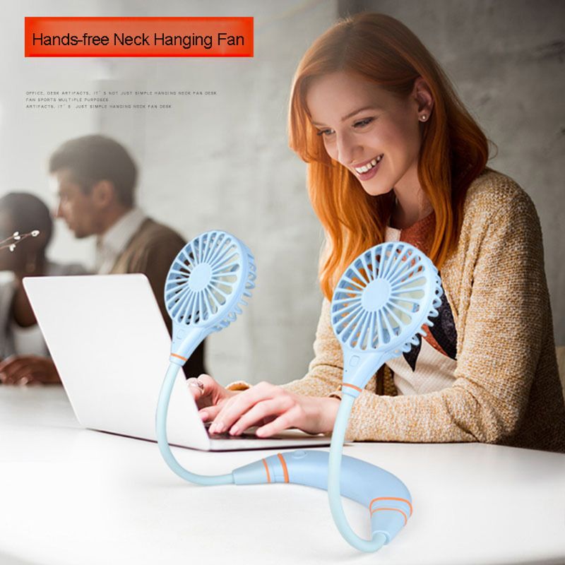 Rechargeable Hands-Free Neck Fan: 360° Airflow & 3 Speeds
