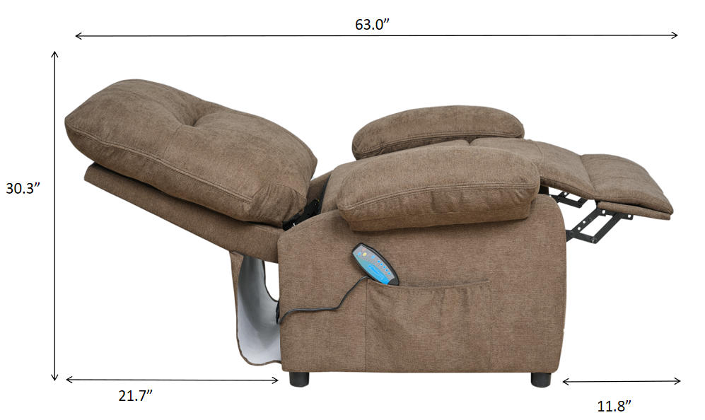 Recliner Chair with Massage and Footrest for Adults
