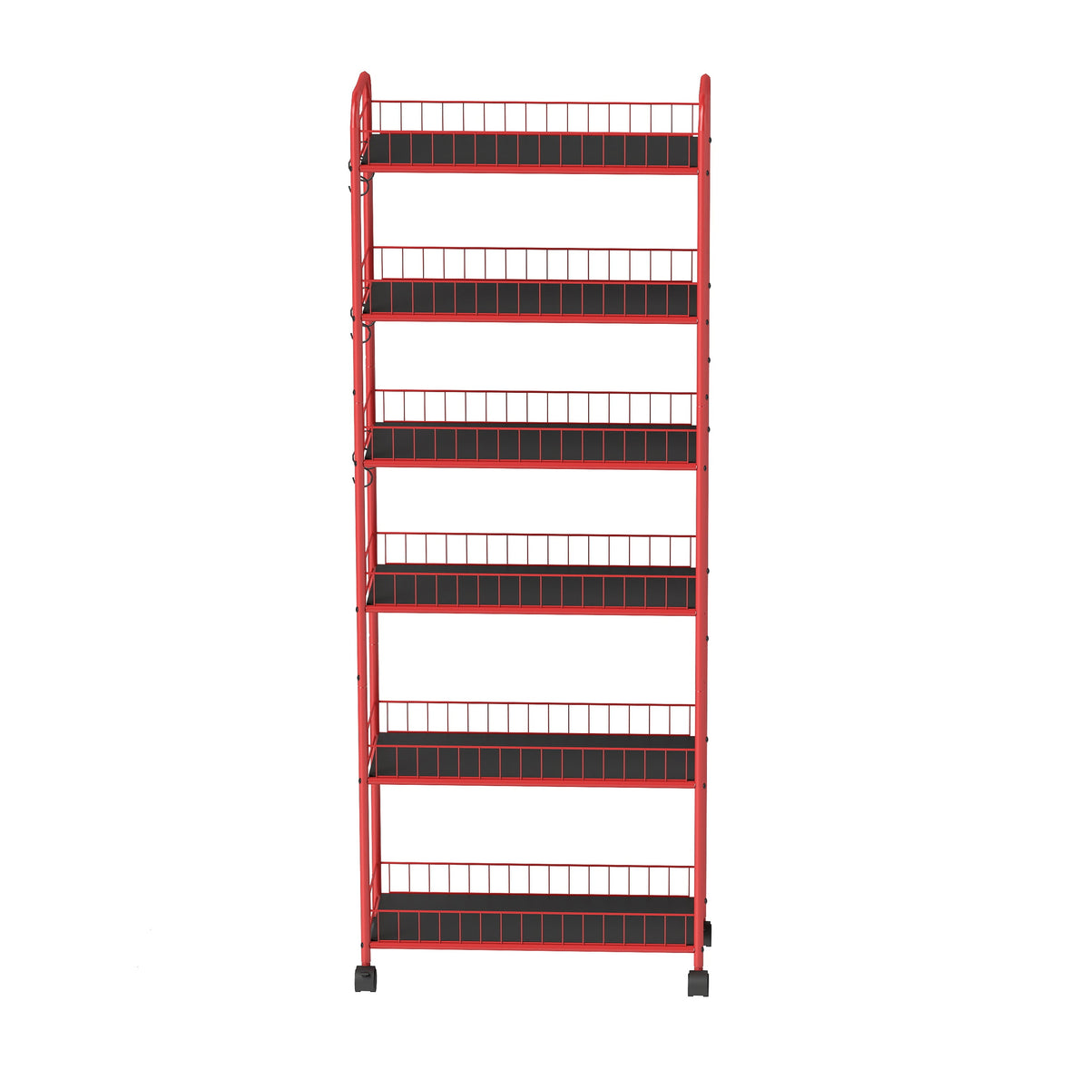 Six-Tier Slim Rolling Storage Cart for Narrow Spaces