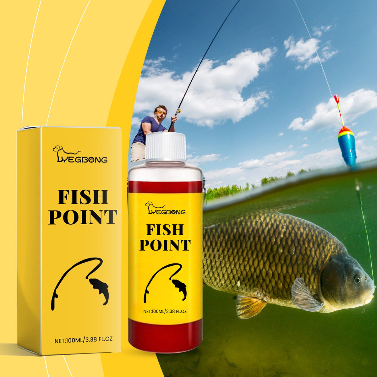 Carp Fishing Bait — Portable Liquid Fish Attractant