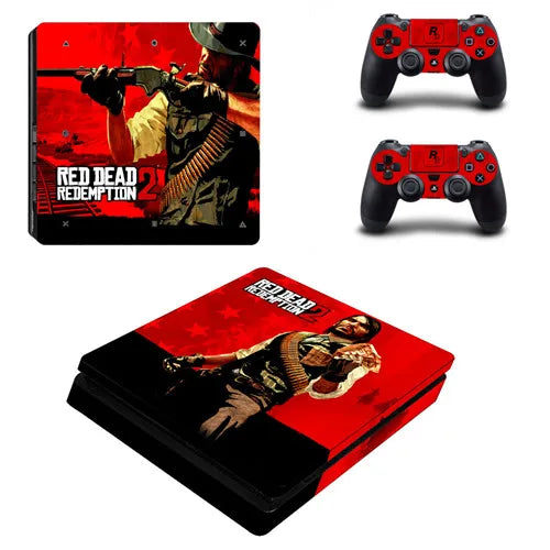 PS4 Slim Skin Sticker Red Dead Redemption 2 Set