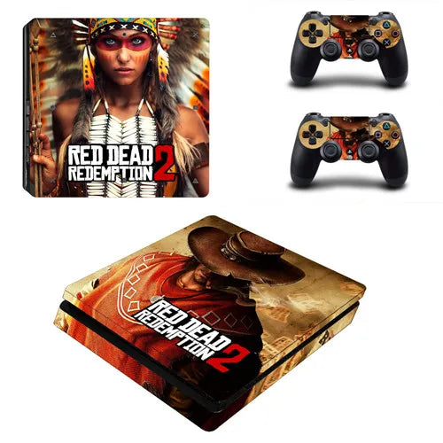 PS4 Slim Skin Sticker Red Dead Redemption 2 Set