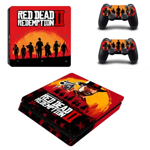 PS4 Slim Skin Sticker Red Dead Redemption 2 Set