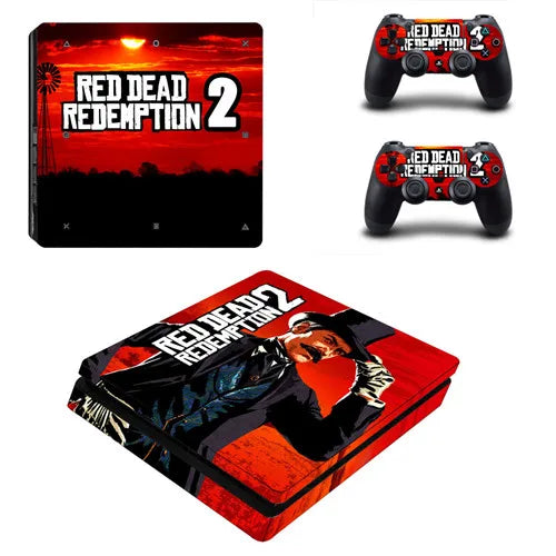 PS4 Slim Skin Sticker Red Dead Redemption 2 Set