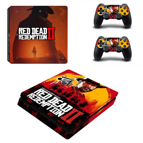 PS4 Slim Skin Sticker Red Dead Redemption 2 Set
