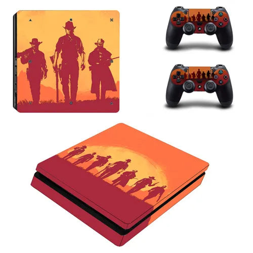 PS4 Slim Skin Sticker Red Dead Redemption 2 Set