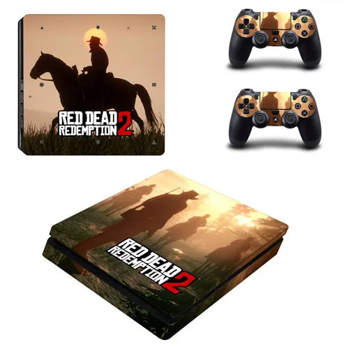 PS4 Slim Skin Sticker Red Dead Redemption 2 Set