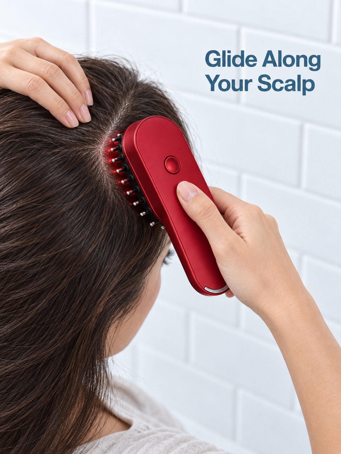 Red Light Scalp Brush for At-Home Hair Care Routine