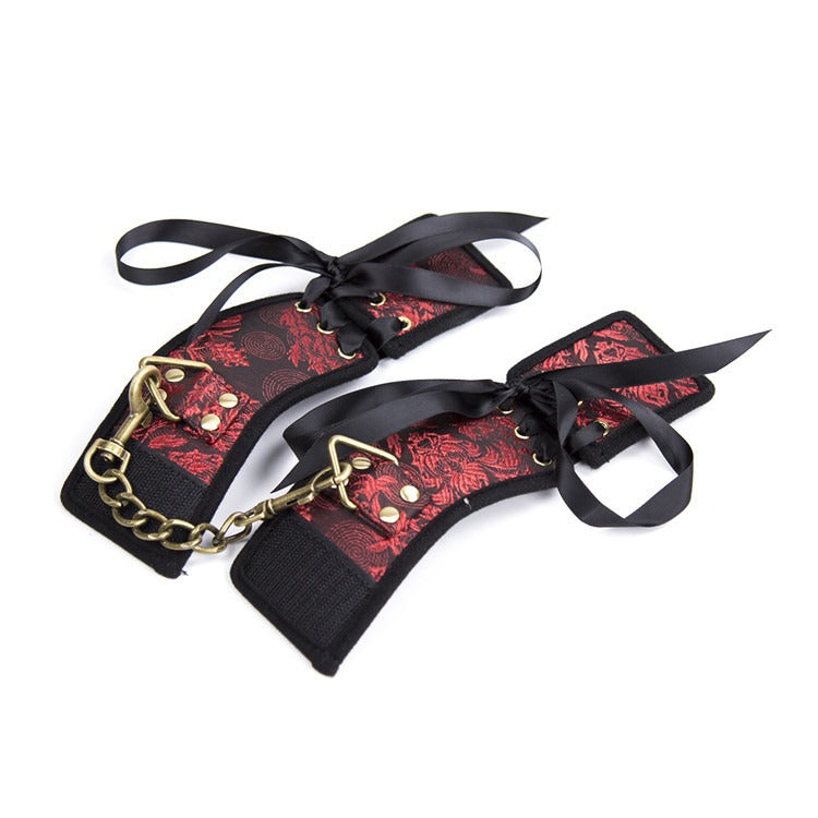 Ribbon Restraint Cuffs With Adjustable Satin Ties
