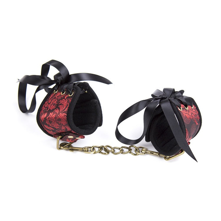 Ribbon Restraint Cuffs With Adjustable Satin Ties