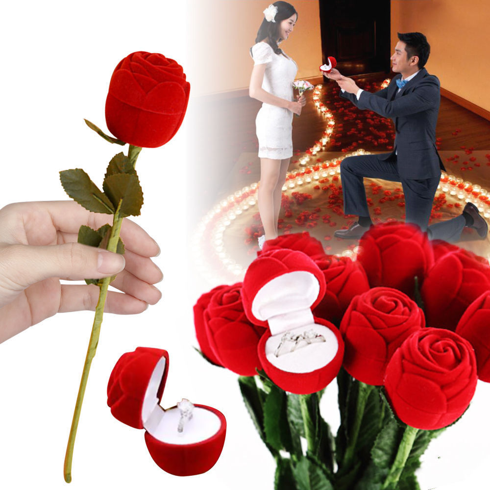 Rose Ring Box for a Romantic Engagement Proposal Reveal