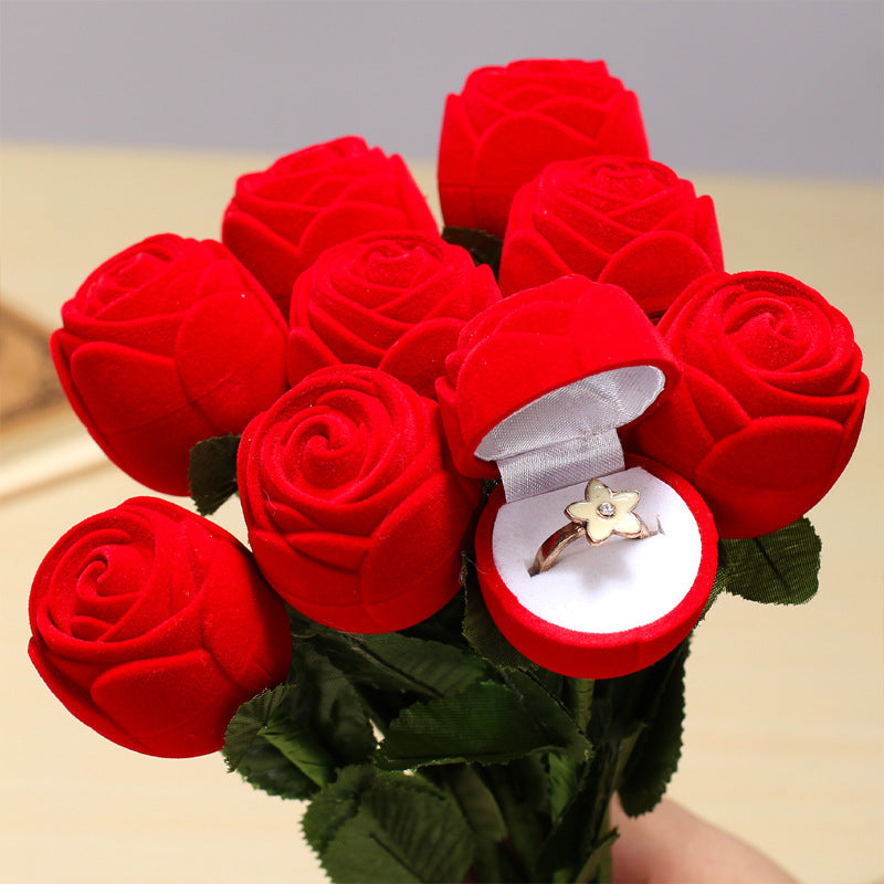 Rose Ring Box for a Romantic Engagement Proposal Reveal