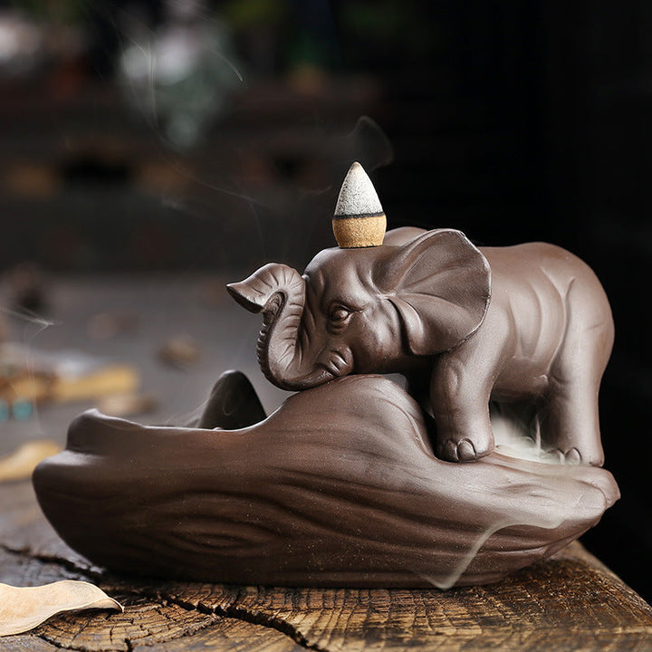 Backflow Incense Burner: Mesmerizing Elephant Decor