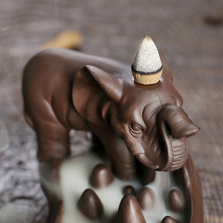 Backflow Incense Burner: Mesmerizing Elephant Decor