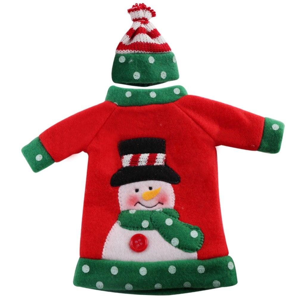 Christmas Wine Bottle Cover Festive Holiday Gift Decor