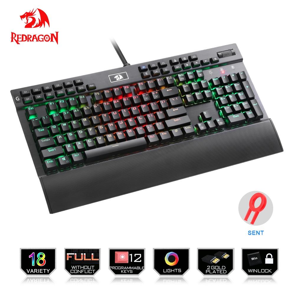 Full-Color Backlit Mechanical Gaming Keyboard 104 Keys