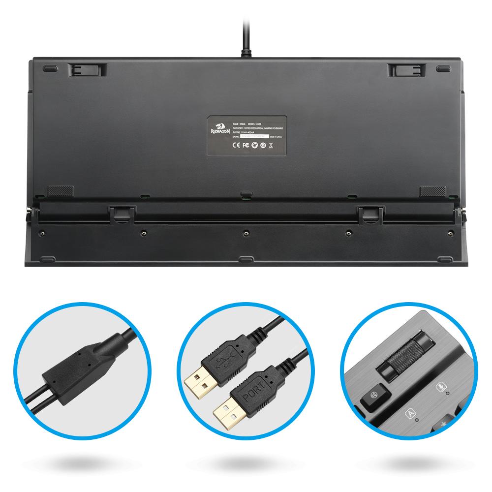 Full-Color Backlit Mechanical Gaming Keyboard 104 Keys