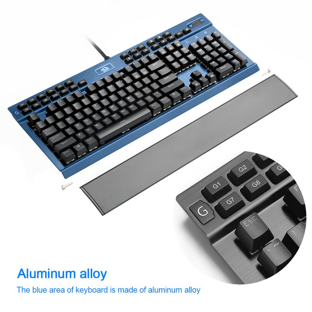 Full-Color Backlit Mechanical Gaming Keyboard 104 Keys