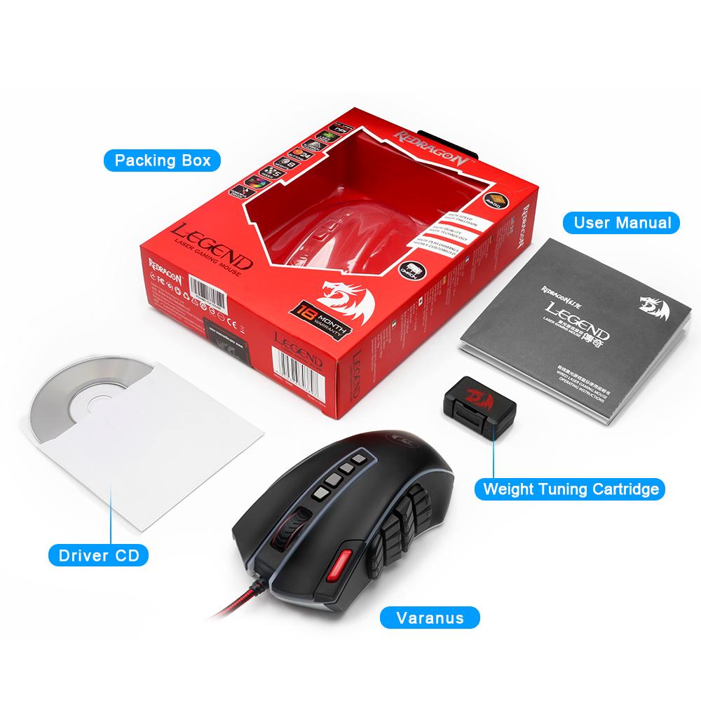Gaming Mouse with 24 Programmable Buttons for MMOs