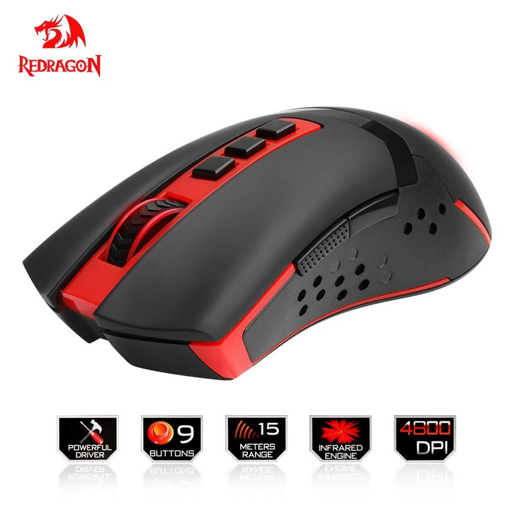 Wireless Gaming Mouse 9 Buttons 4800 DPI Ergonomic
