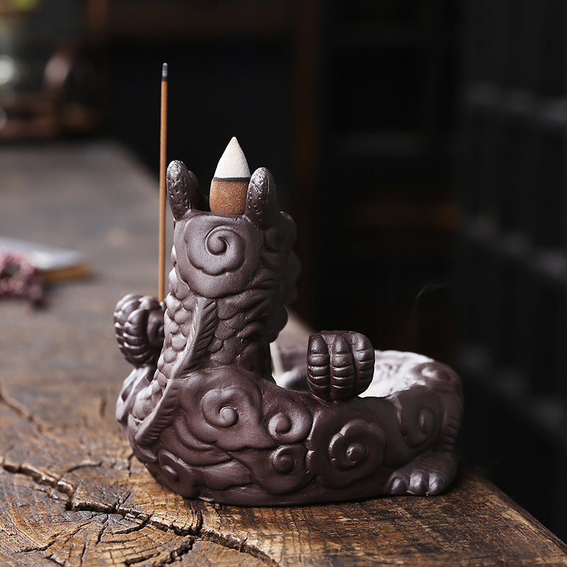 Dragon Backflow Incense Burner for Mystical Home Decor