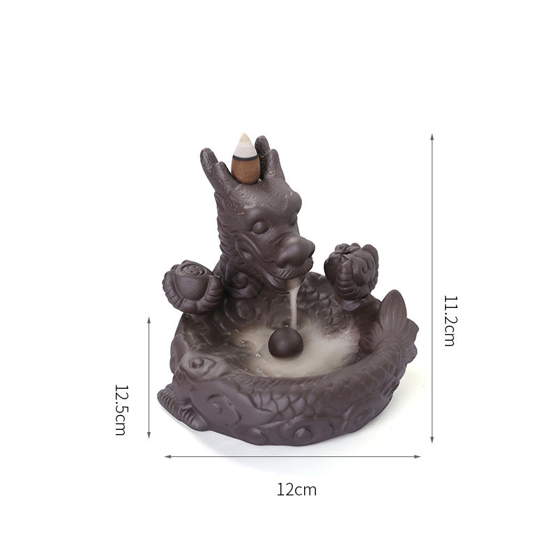Dragon Backflow Incense Burner for Mystical Home Decor