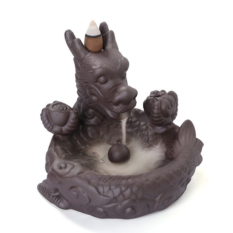 Dragon Backflow Incense Burner for Mystical Home Decor