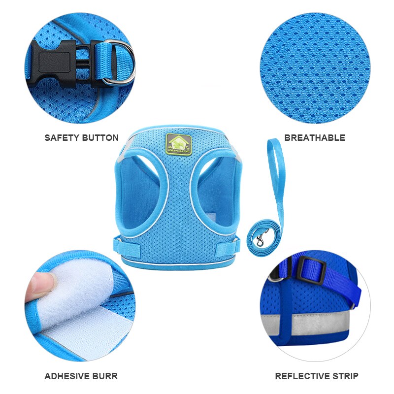 Reflective Cat Harness Leash Set for Safer Outdoor Walks