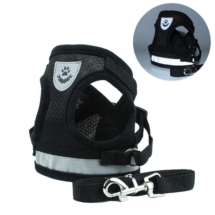 Reflective Dog Harness and Leash Set for Safer Walks
