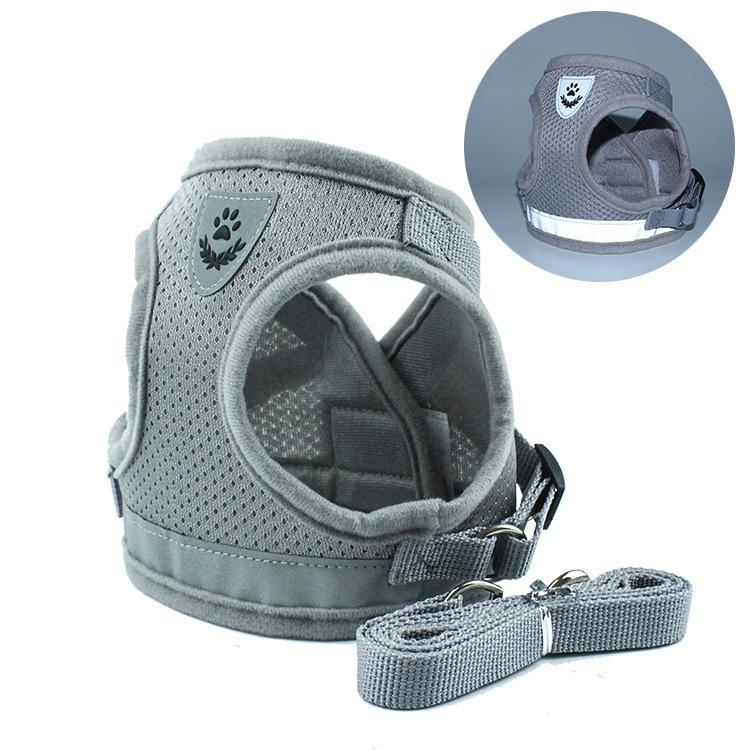 Reflective Dog Harness and Leash Set for Safer Walks