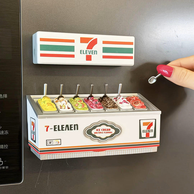 Mini Ice Cream Freezer Magnet Display Model