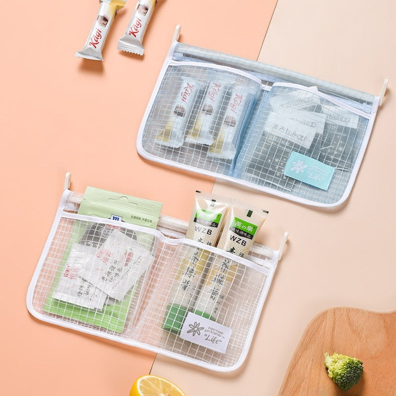 Hanging Fridge Organizer Bag for Sauces and Snacks