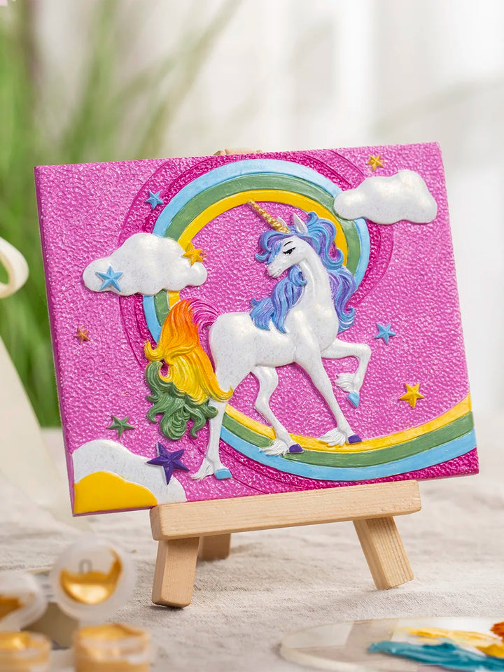 Relief Unicorn Painting Kit for Colorful DIY Decor