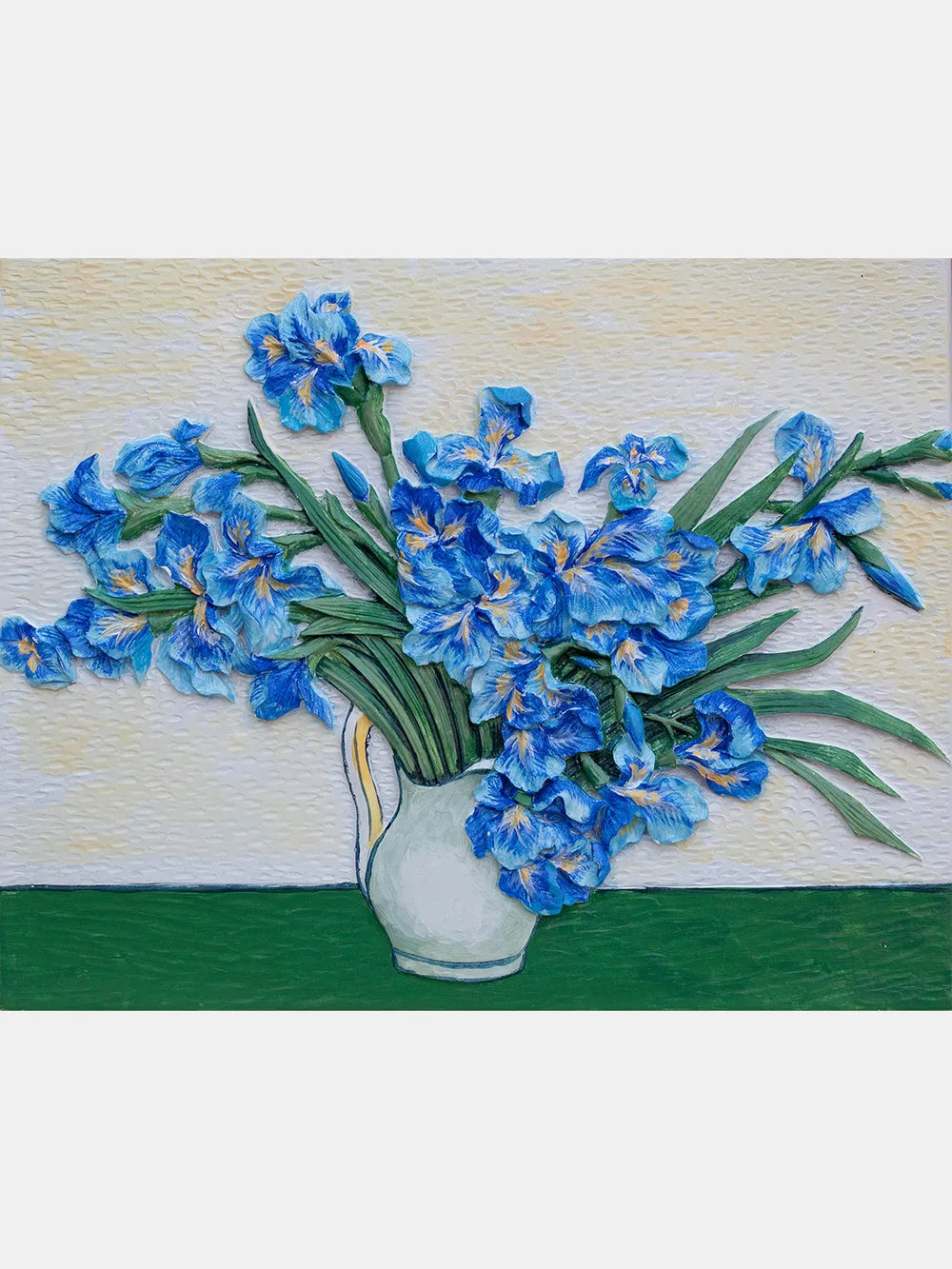 3D Oil Painting Kit: Van Gogh-Inspired Irises Decor