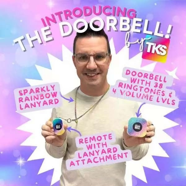 Rainbow Wireless Doorbell with Wearable Call Button