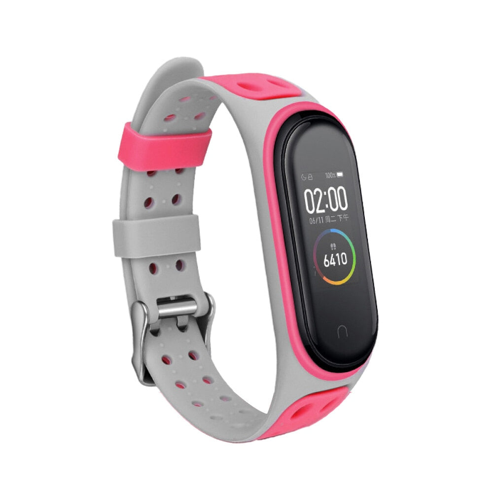 Breathable Two-Tone Sport Strap for Xiaomi Mi Band 3/4/5