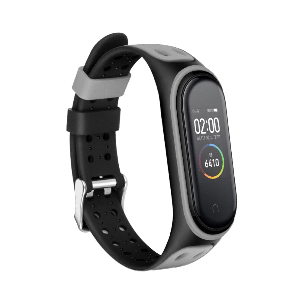 Breathable Two-Tone Sport Strap for Xiaomi Mi Band 3/4/5