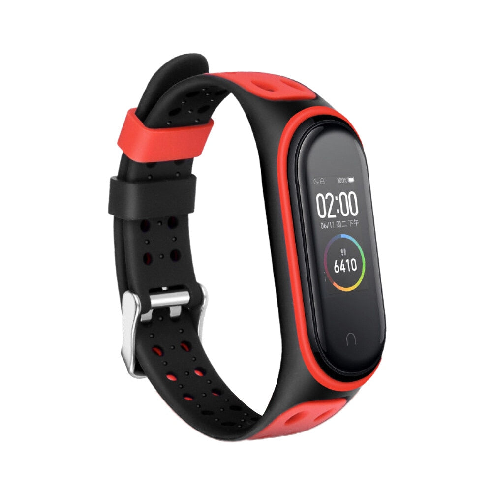 Breathable Two-Tone Sport Strap for Xiaomi Mi Band 3/4/5