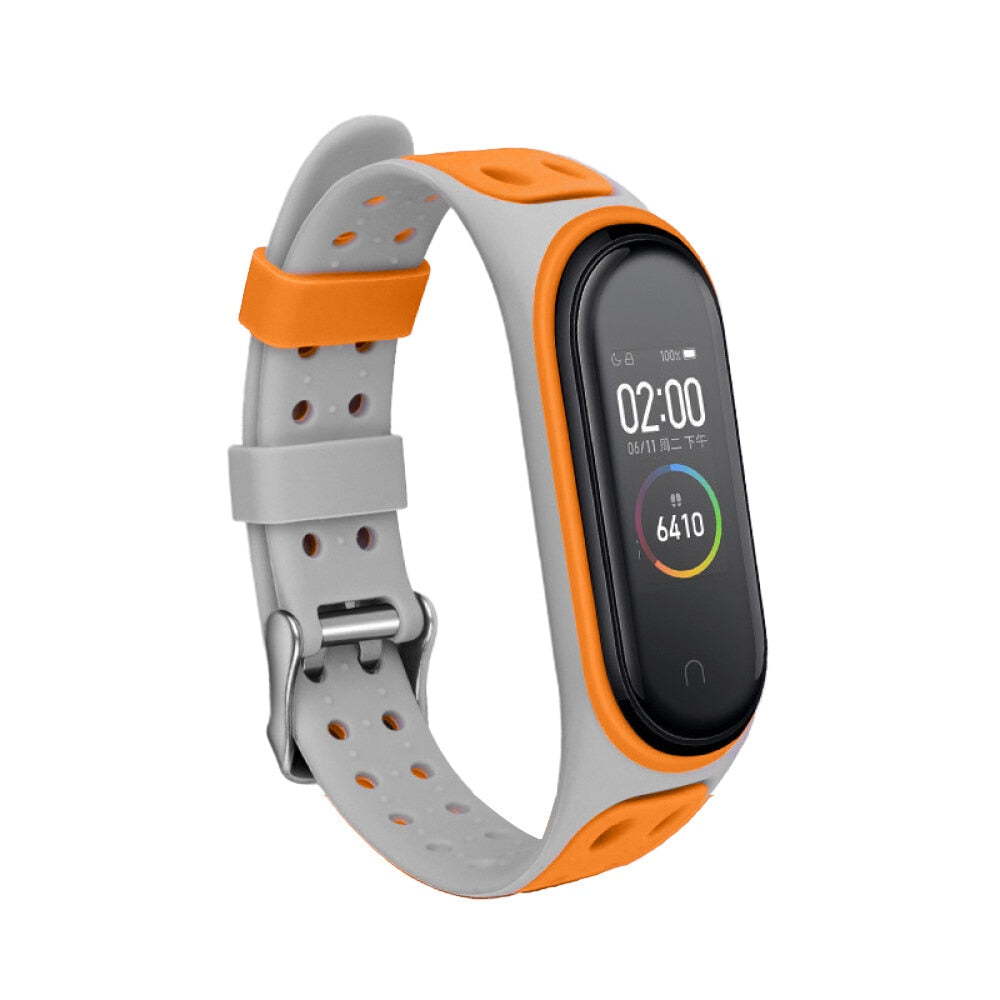 Breathable Two-Tone Sport Strap for Xiaomi Mi Band 3/4/5