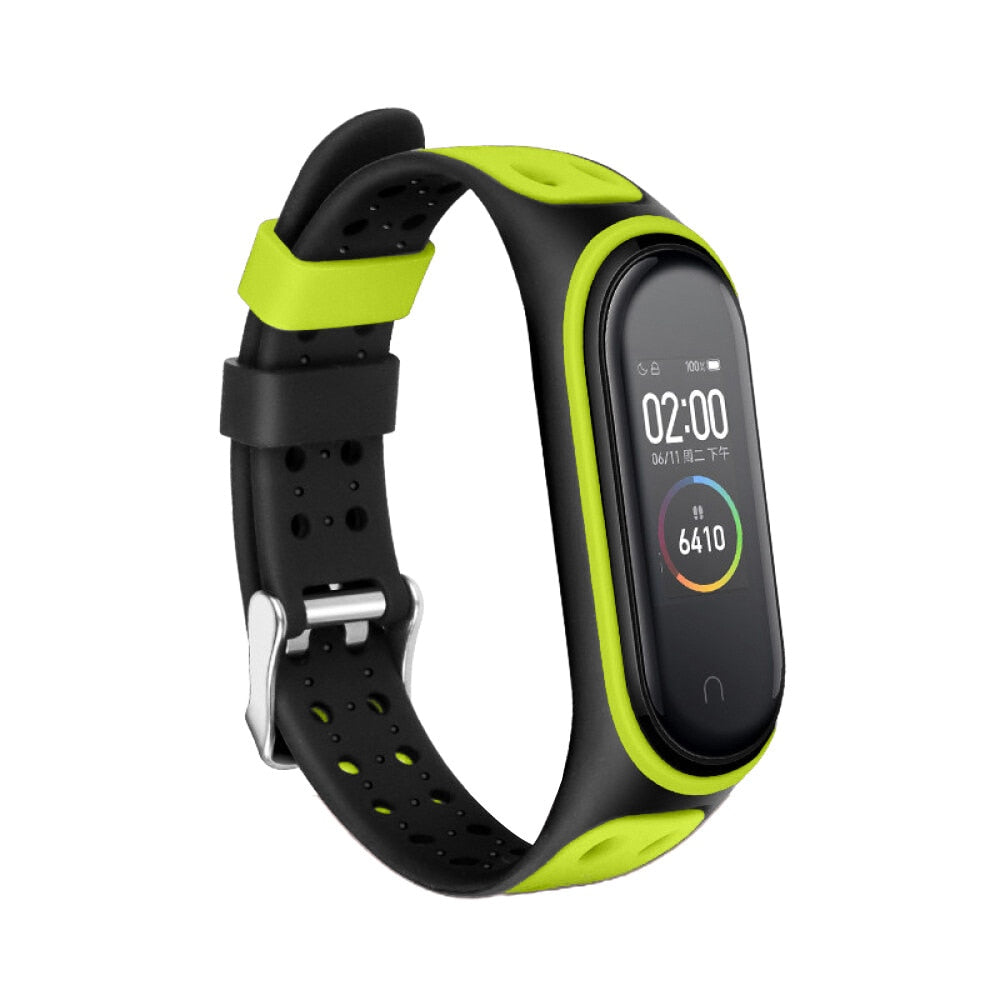 Breathable Two-Tone Sport Strap for Xiaomi Mi Band 3/4/5