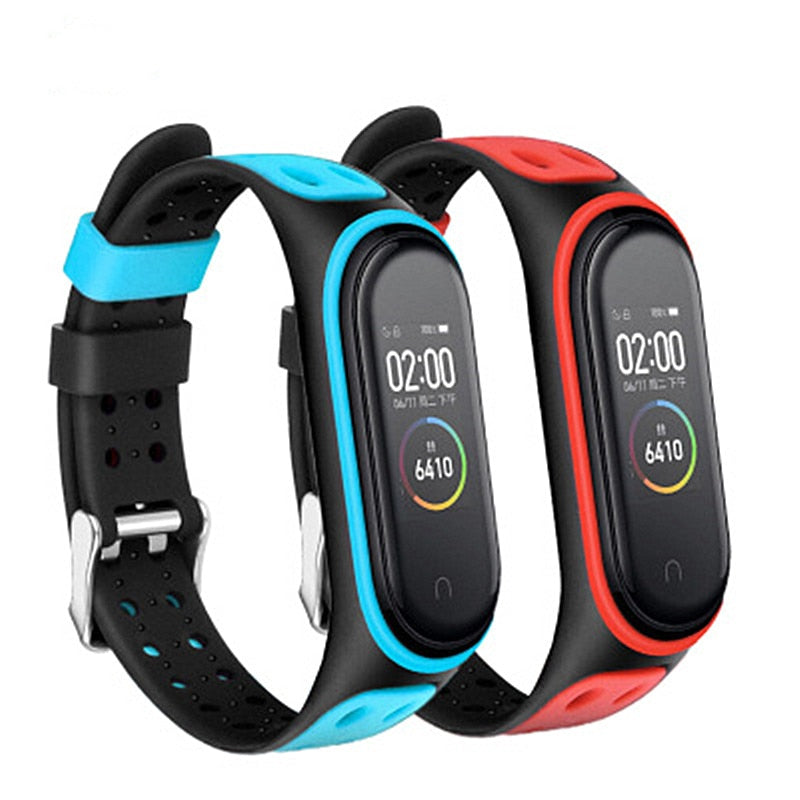 Breathable Two-Tone Sport Strap for Xiaomi Mi Band 3/4/5