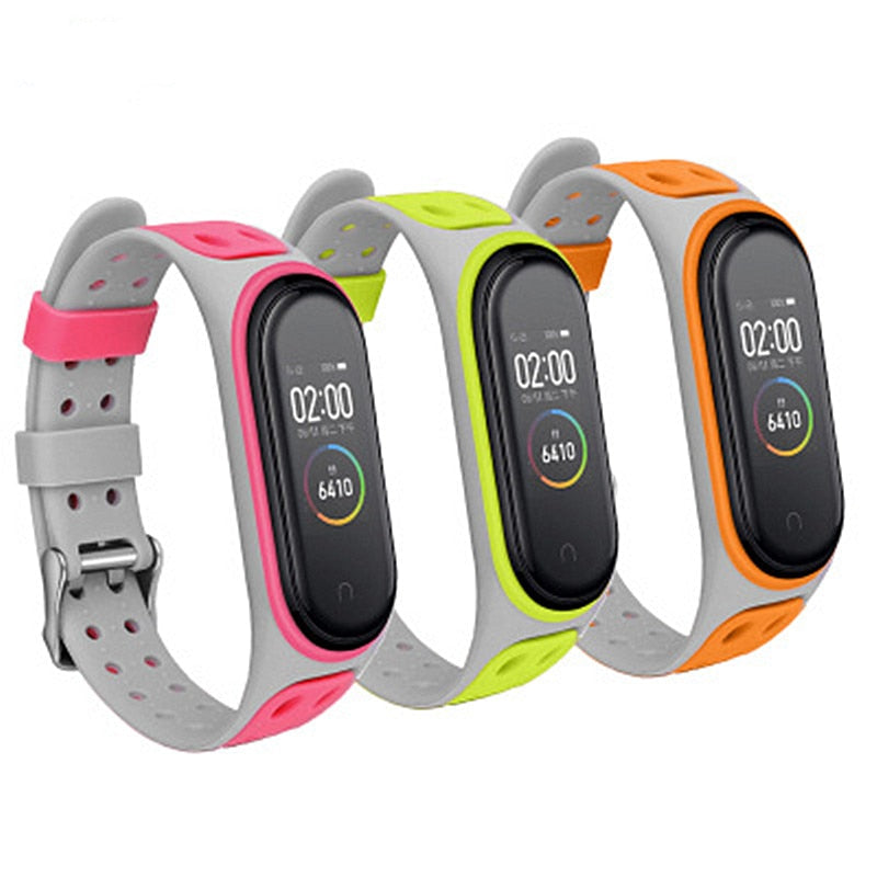 Breathable Two-Tone Sport Strap for Xiaomi Mi Band 3/4/5